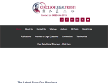 Tablet Screenshot of circleoflegaltrust.com